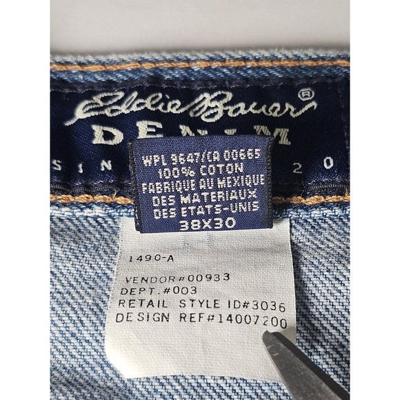 Eddie Bauer‎ Denim Men's 38x30 The Original Outdoors Outfitters Relaxed-fit Y2K - Picture 7 of 10